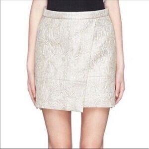 J. Crew Cream Textured Skirt